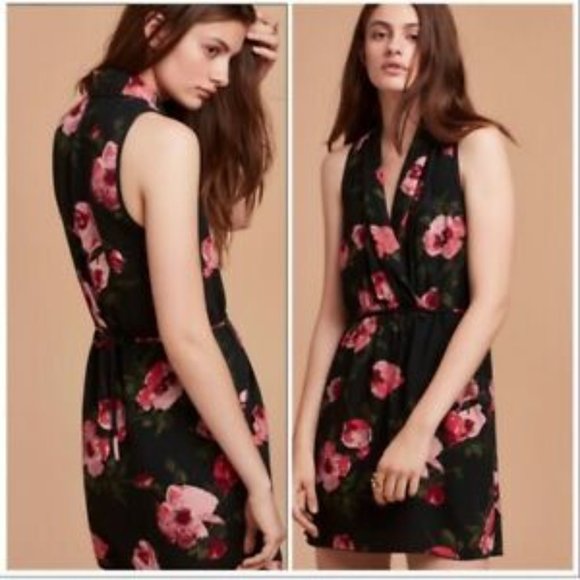Dresses & Skirts - Aritzia Wilfred Sabine Floral Faux-Wrap Mini Dress